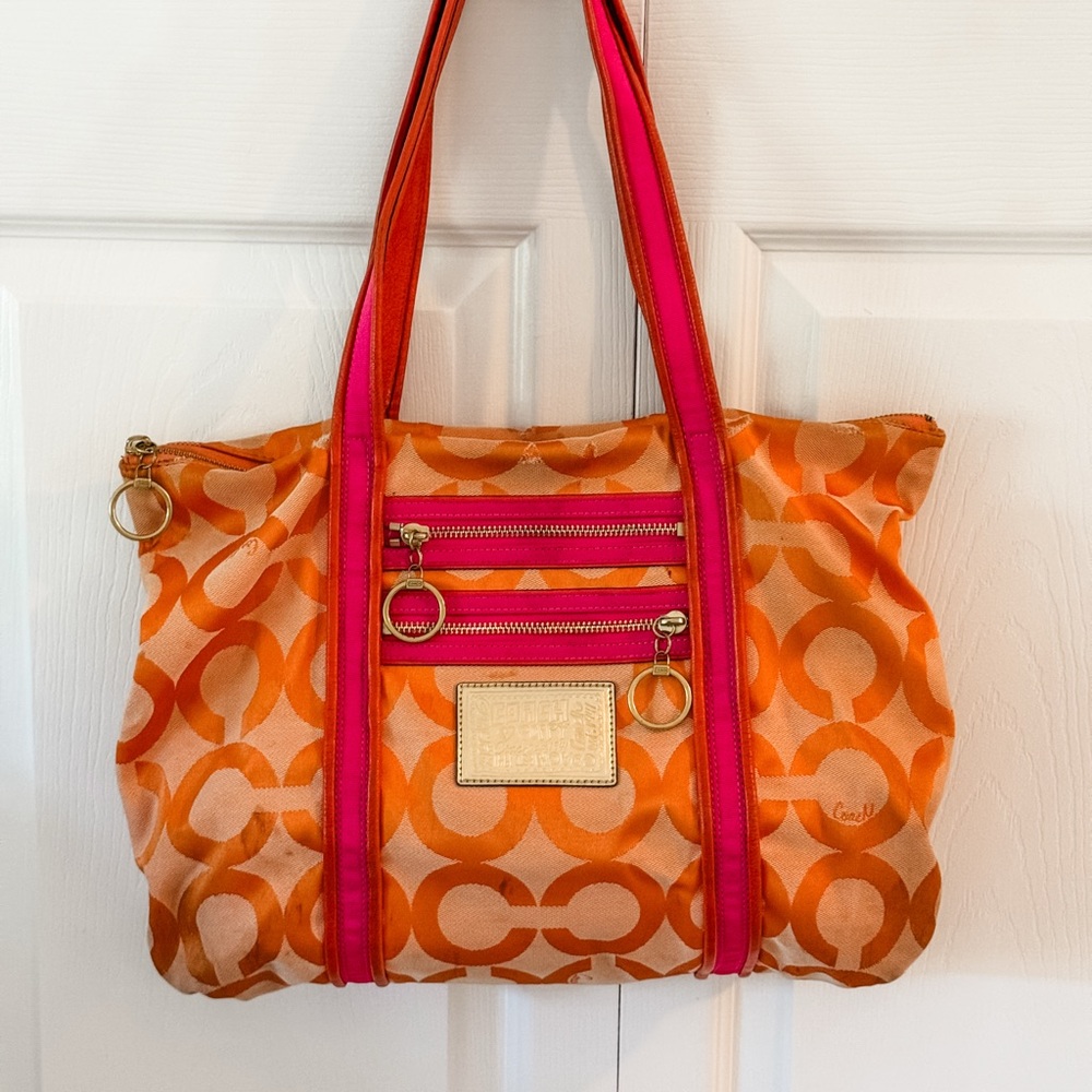 Coach Orange and Pink Women's Bag